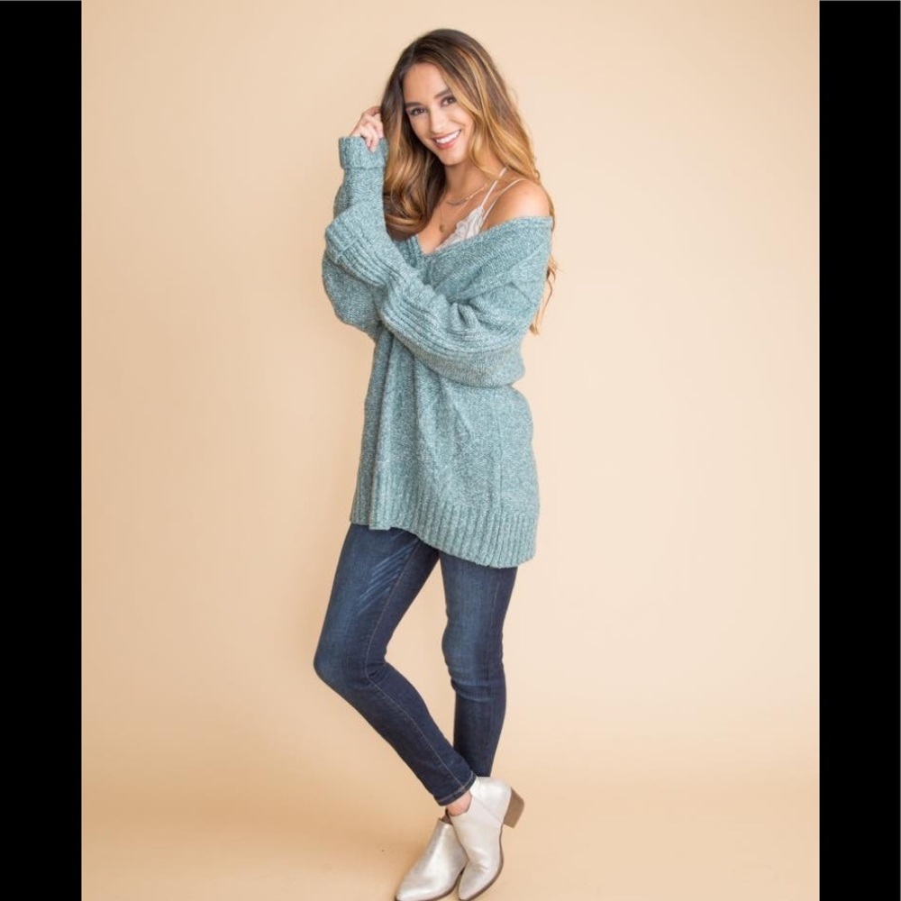 Wishlist oversized sweater in Jade